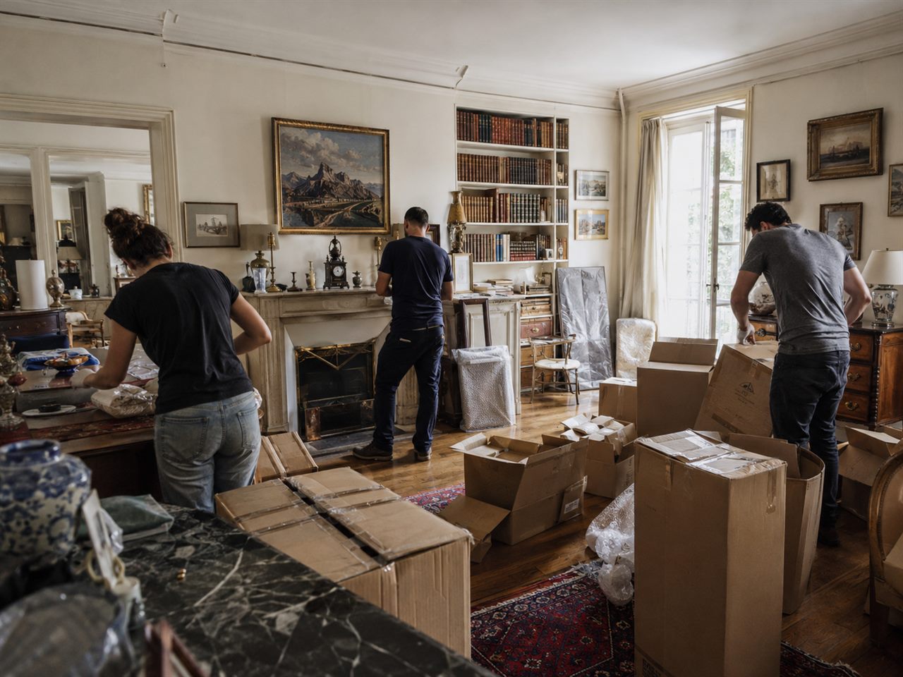 Équipe Sétouch débarras en intervention dans un logement